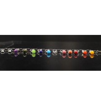 Bracelet Charms en Verre Filé – Éclat Multicolore et Modularité