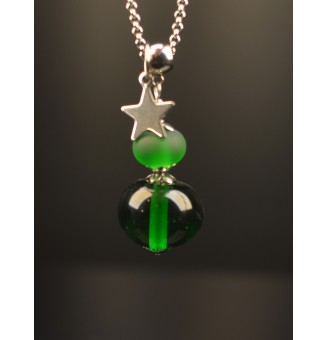 Collier "vert" en Perles de...