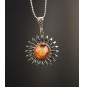 Collier Soleil ambré en...