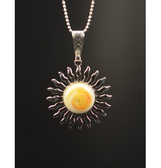 Collier Soleil jaune en...
