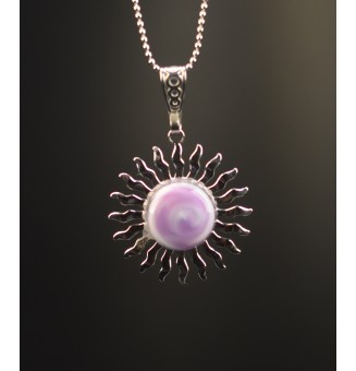 Collier Soleil Mauve en...