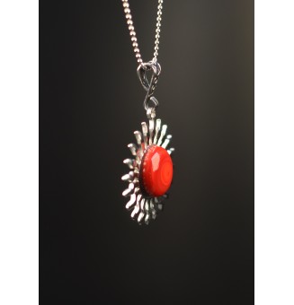 Collier Soleil Rouge en...