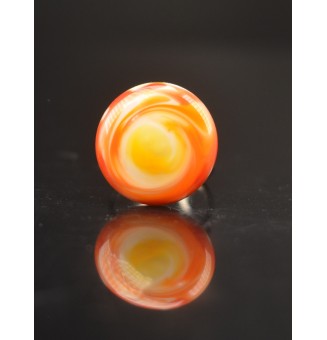 cabochon artisanal en verre "MULTICOLORE" pour bague ou collier interchangeable en verre  (sans le support )