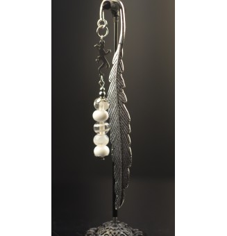 Marque-page en métal avec perles de verre filé au chalumeau 12 cm  – Liloo Créations
