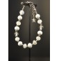Bracelet blanc en perles de...