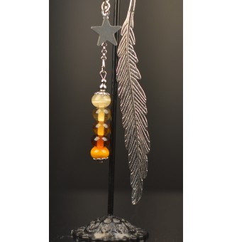 Marque-page en métal avec perles de verre filé au chalumeau 12 cm  – Liloo Créations