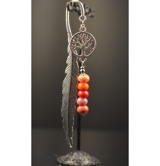 Marque-page en métal avec perles de verre filé au chalumeau 12 cm  – Liloo Créations