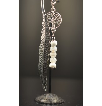 Marque-page en métal avec perles de verre filé au chalumeau 12 cm  – Liloo Créations