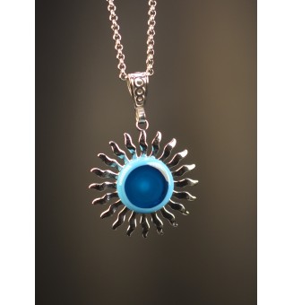 Collier Soleil turquoise en...
