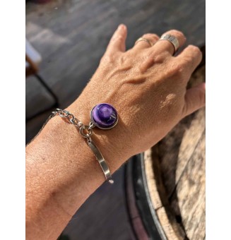 Bracelet demi-jonc en acier...