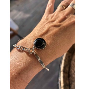 Bracelet demi-jonc en acier...