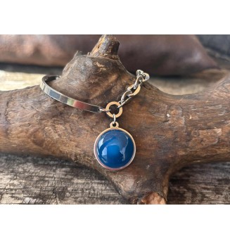Bracelet demi-jonc en acier...