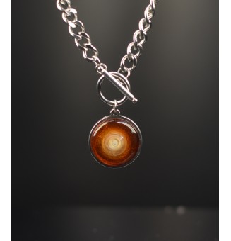 Collier cabochon en verre...