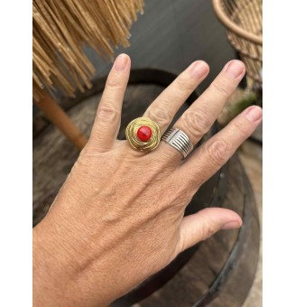 Bague en Verre Filé au...