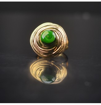 Bague en Verre Filé au...