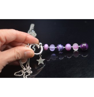 Chaine avec mousqueton (2.5cm)  pour pendentif ou charms acier inoxydable