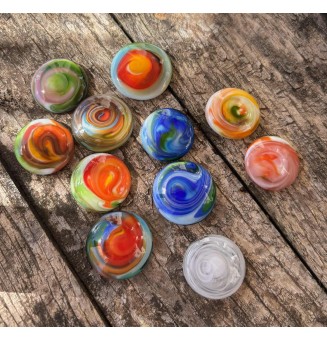 cabochon artisanal en verre pour bague ou collier interchangeable en verre  (sans le support )