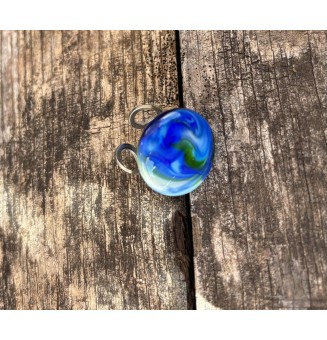 cabochon artisanal en verre pour bague ou collier interchangeable en verre  (sans le support )