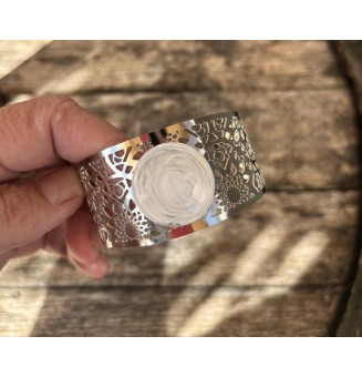 cabochon artisanal en verre pour bague ou collier interchangeable en verre  (sans le support )