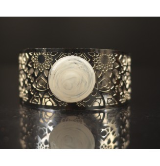 cabochon artisanal en verre pour bague ou collier interchangeable en verre  (sans le support )