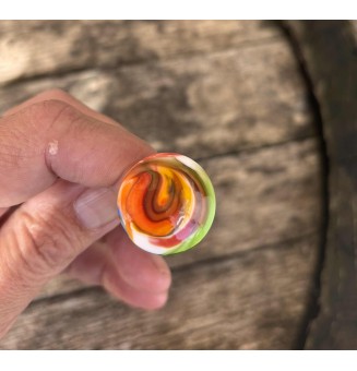 cabochon artisanal multicolore en verre pour bague ou collier interchangeable en verre  (sans le support )
