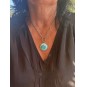 Collier cabochon en verre...