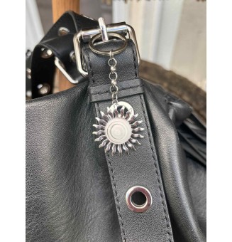 Bijou de sac & porte-clés Soleil en verre filé – Liloo Créations - blanc