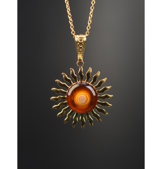 Collier Soleil Ambré en...