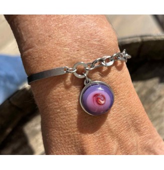Bracelet demi-jonc en acier...