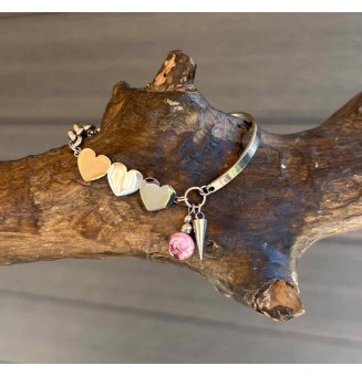 Bracelet demi-jonc en acier...