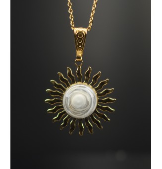 Collier Soleil BLANC en...