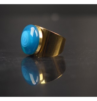 Bague Large Dorée avec...
