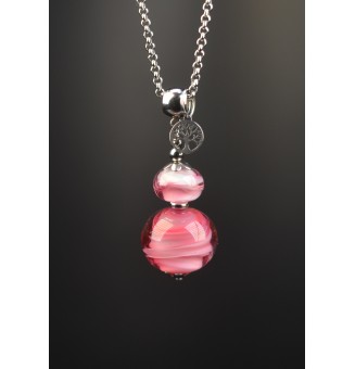 Collier "rose" en Perles de...