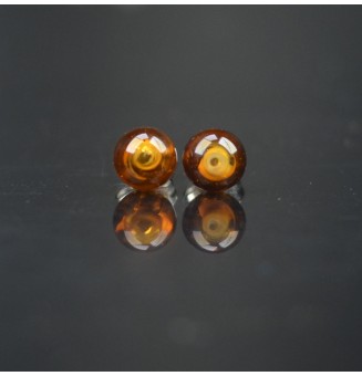 puces d'oreilles ambre