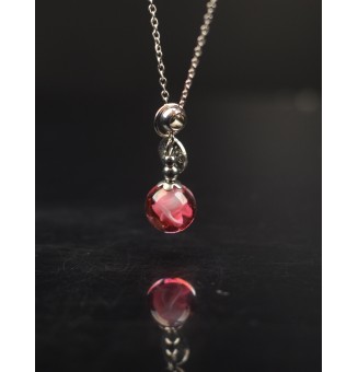 Collier court “Éclat rose”...