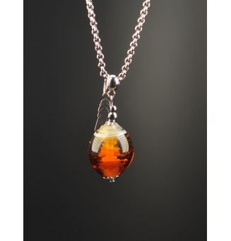 Collier dégradé ambré en...