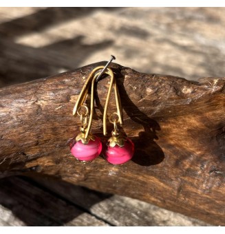 Boucles d’oreilles Fuchsia...