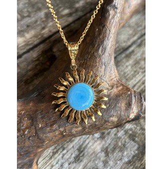 Collier Soleil Turquoise en...