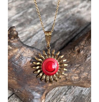 Collier Soleil ROUGE CORAIL...