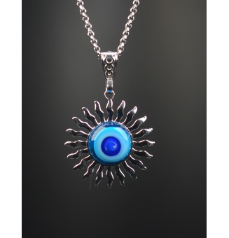 collier soleil bleu
