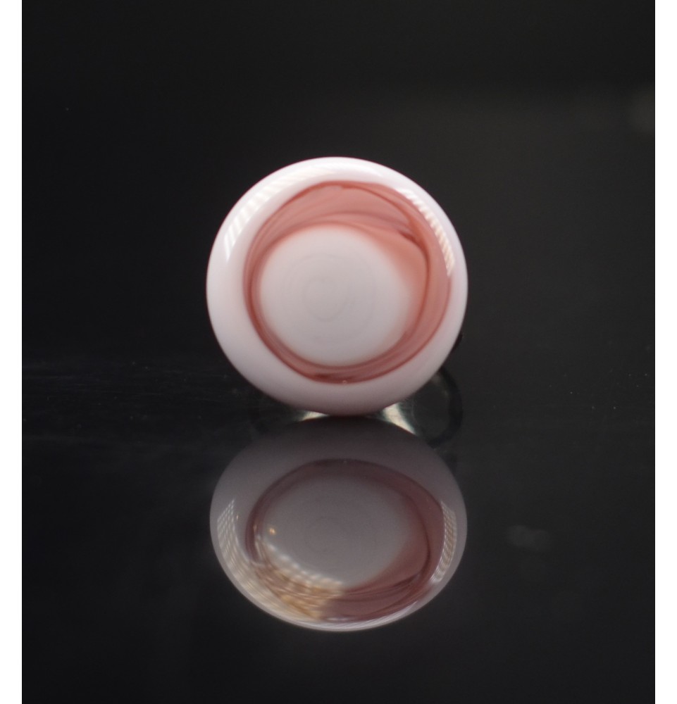 cabochon artisanal Rose en verre pour bague ou collier interchangeable en verre  (sans le support )