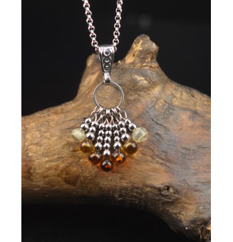 Collier dégradé ambré en...