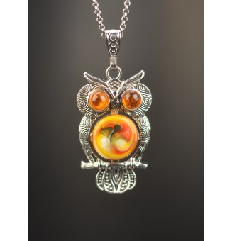 collier hibou 60+ 3 cm...