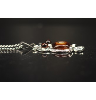 collier hibou 50+ 3 cm "dégradé ambré" perles de verre filé au chalumeau