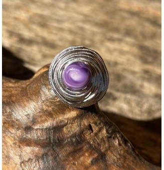 Bague en Verre Filé au...