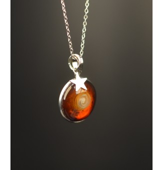 Collier 44 cm “éclat ambré”...