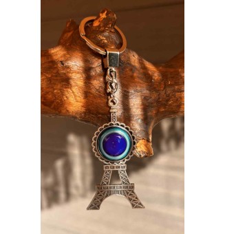 Bijou de sac / Porte-clés TOUR EIFFEL avec cabochon en verre – Création artisanale Liloo Créations
