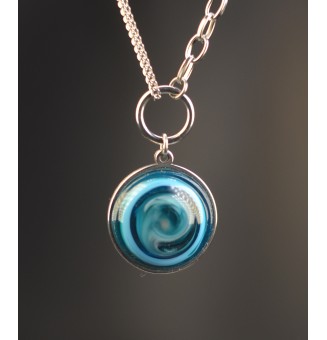 Collier cabochon en verre...