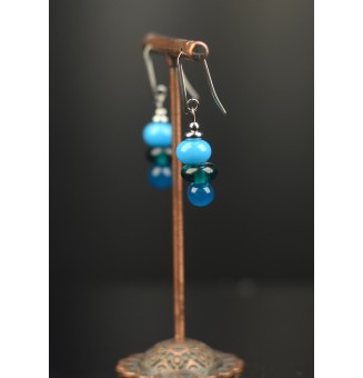 Boucles d’oreilles en acier...