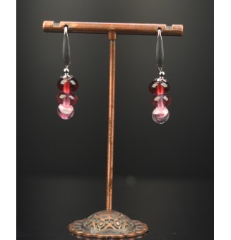 Boucles d’oreilles en acier...